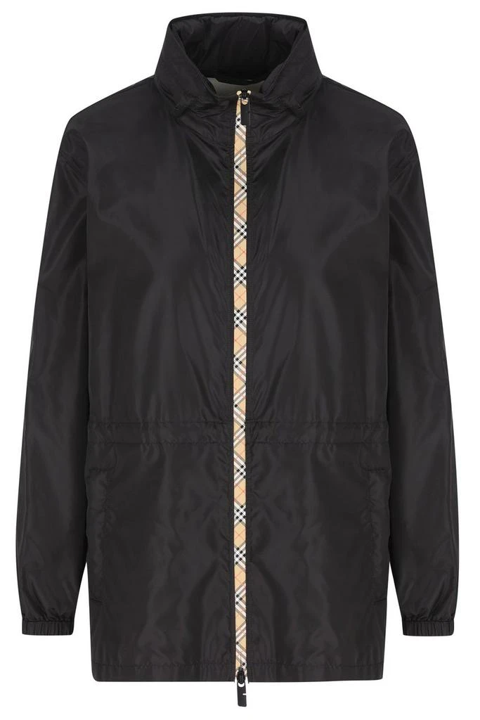 Burberry Burberry Drawstring Waist High-Neck Zipped Jacket 1