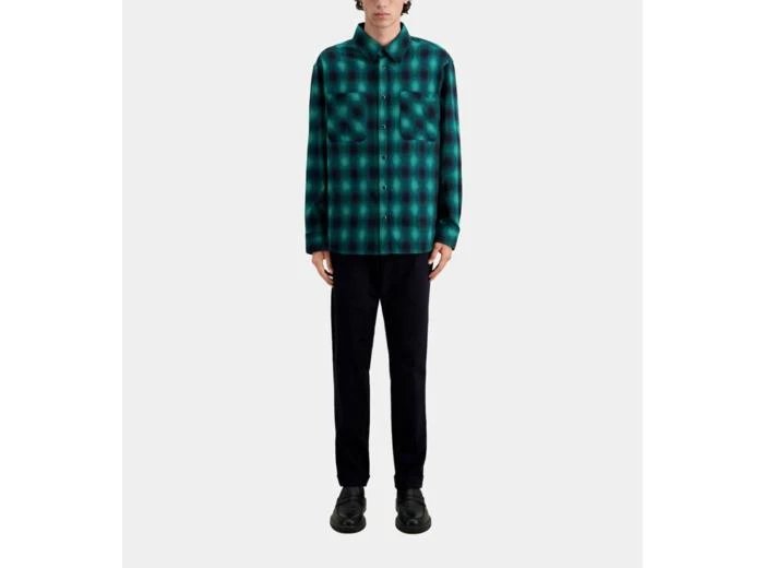 The Kooples Surchemise À Carreaux Noirs Et Verts Homme 1