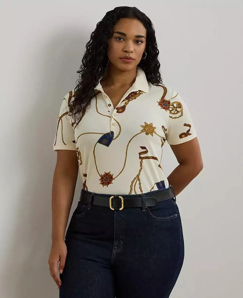 Ralph Lauren Plus Size Printed Polo Shirt 1