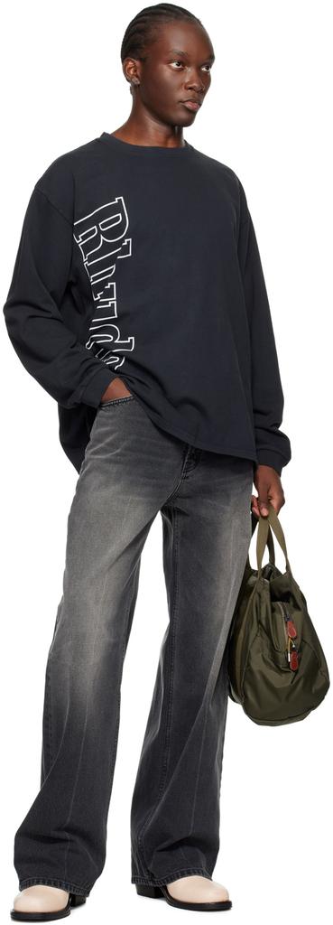 Rhude Black Side Logo Long Sleeve T-Shirt - T-Shirts