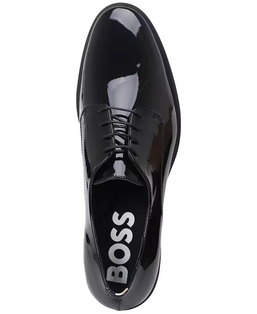 Hugo Boss Men's Colby Derby Patent Leather Dress Shoes 4