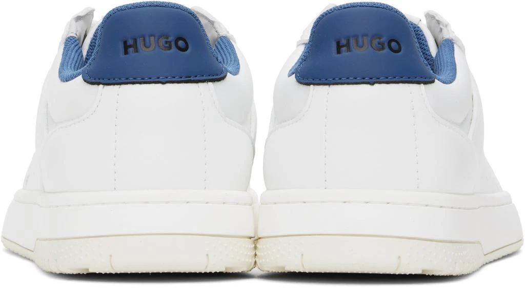 Hugo Boss White Faux-Leather Logo Sneakers 2