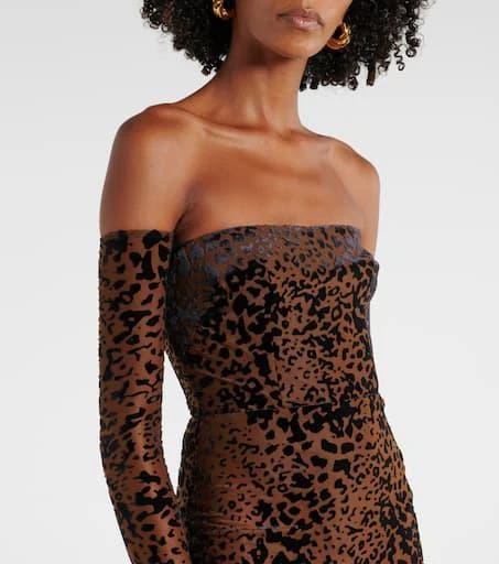 Alex Perry Leopard-print corset gown 4