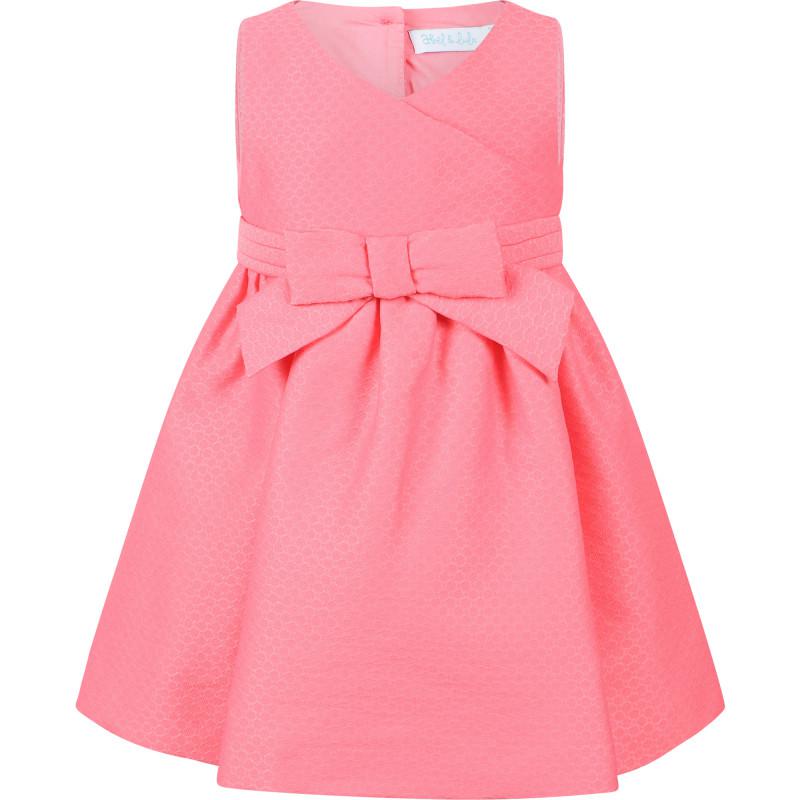 Abel & Lula Large bow detailing sleeveless dress in pink