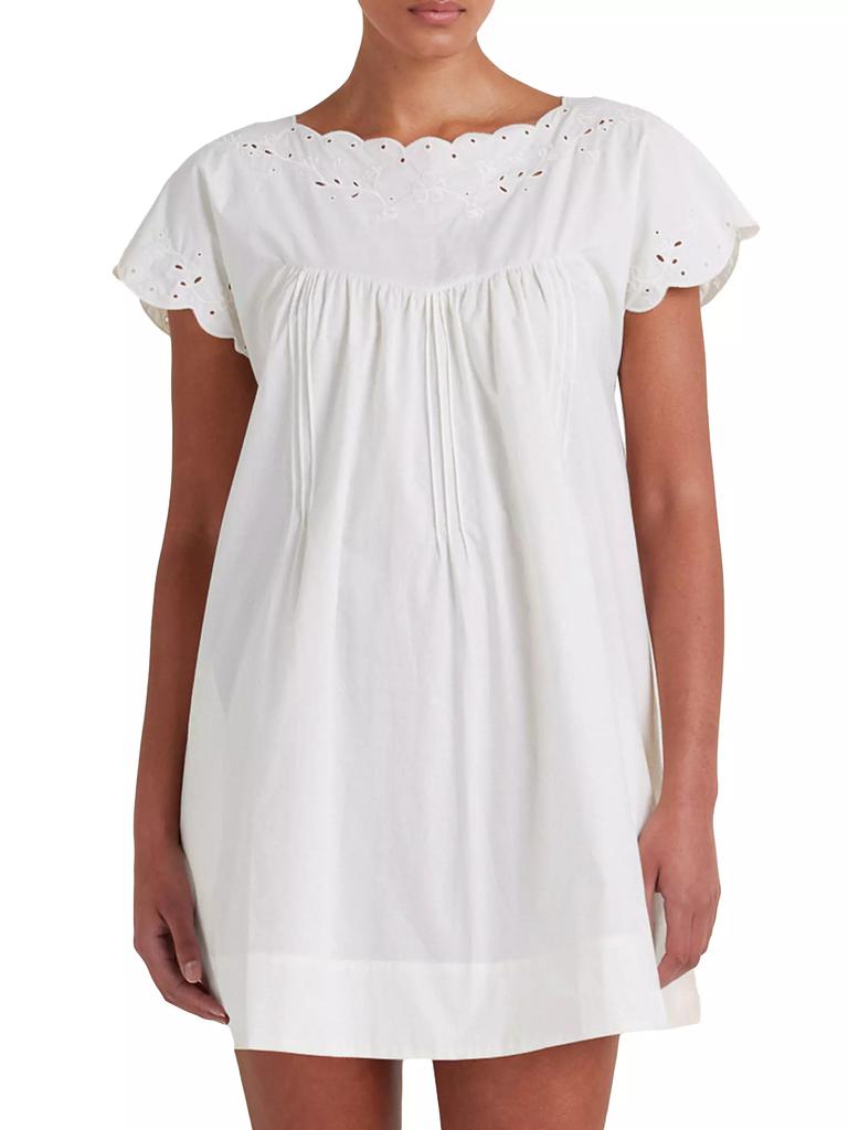 Peony Memoir Embroidered Minidress