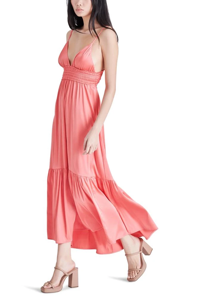 Steve Madden Lisa Stretch Satin Charmeuse Midi Dress 4