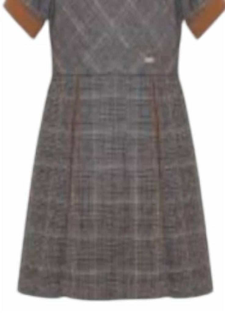 Patachou Girls Woven Dress In Grey