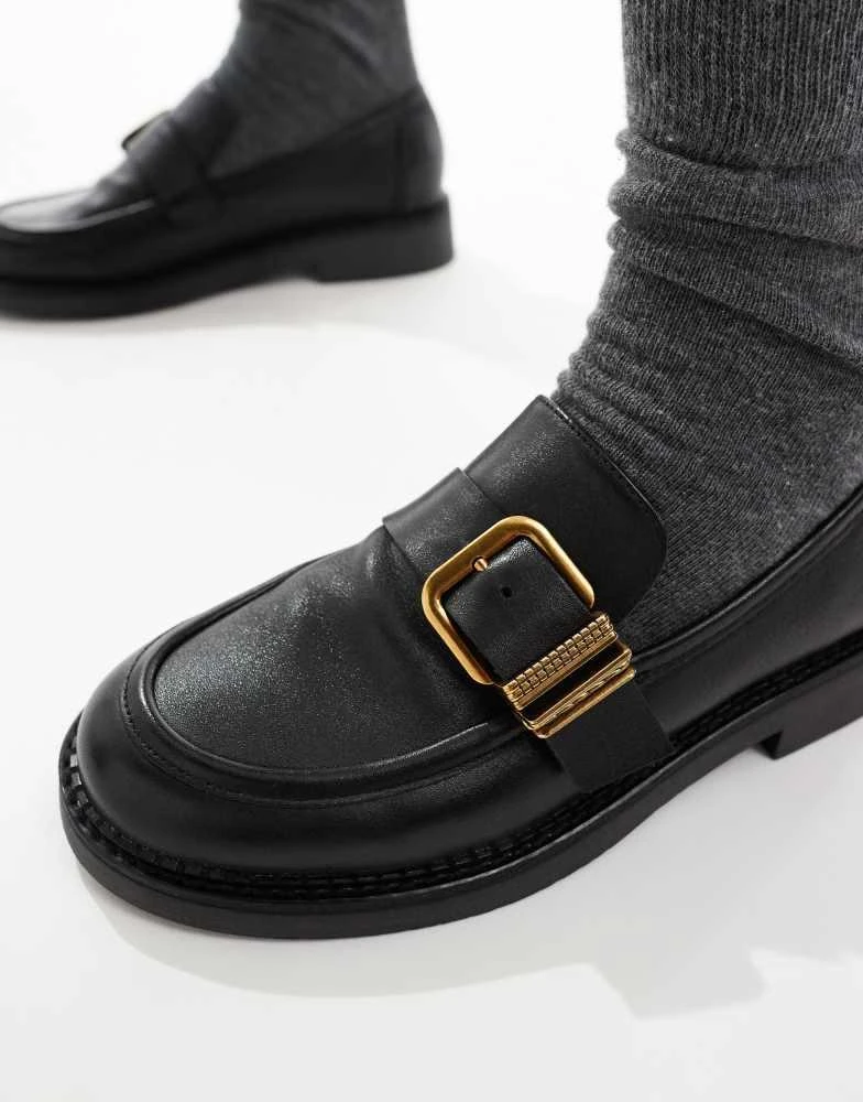 Shop ALDO Kalya loafers with gold buckle detail in black on Sale at  BeyondStyle  Get 26% Off ALDO Kalya loafers with gold buckle detail in  black with Limited-Time Flash Deals, Exclusive