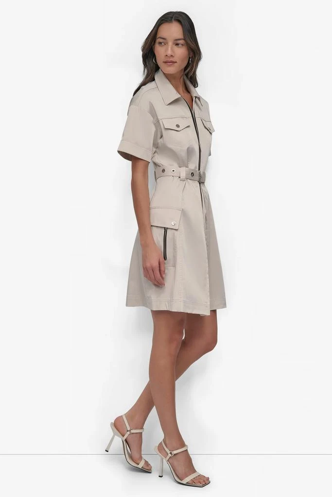 DKNY SHIRT DRESS WITH FRONT ZIPPER 3