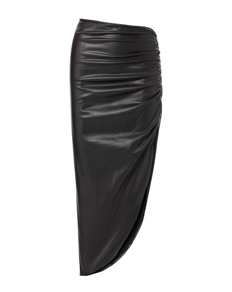 VERONICA BEARD Ari Vegan Leather Skirt In Black 4