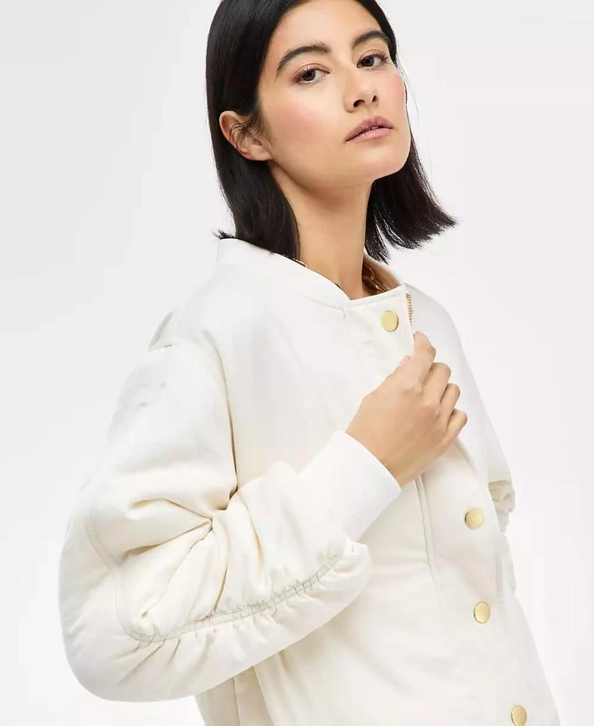 INC International Women's Satin Ruched-Sleeve Bomber Jacket, Exclusively at Macy's 2