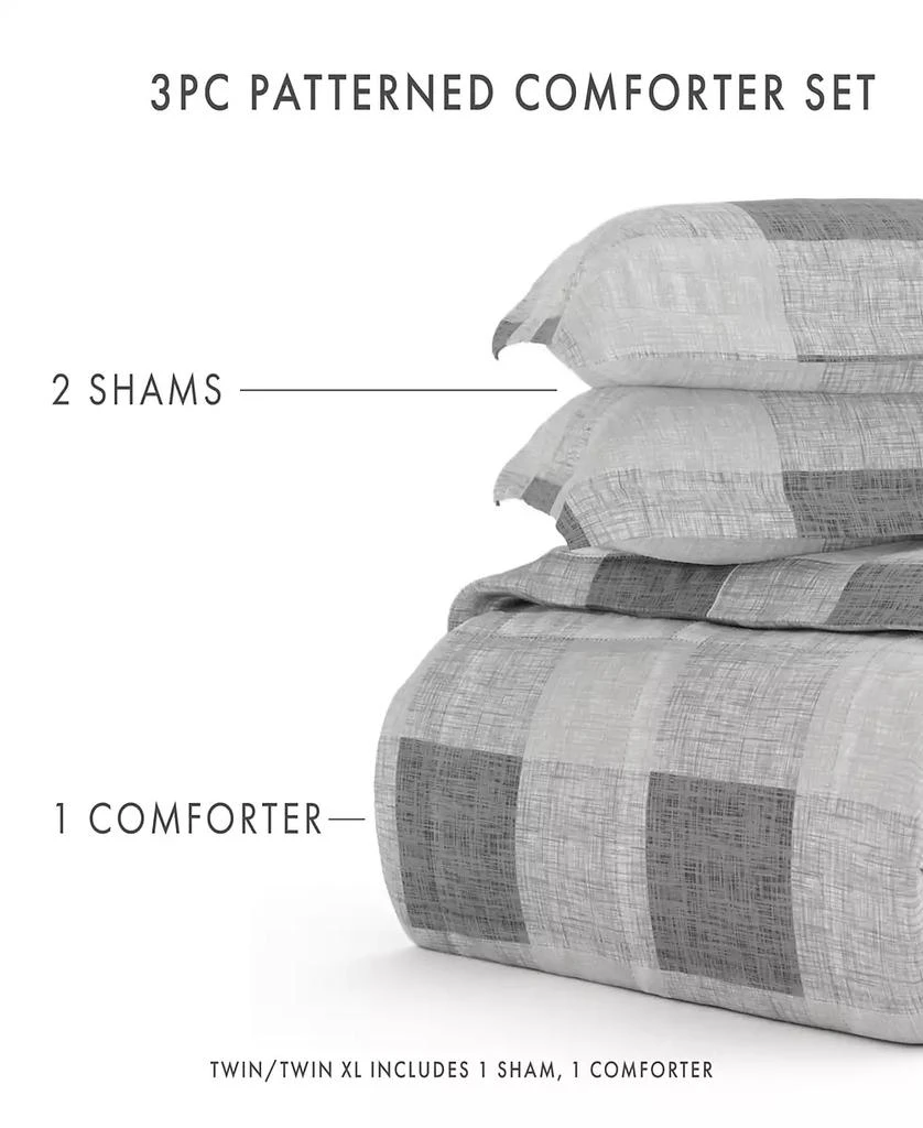 IENJOY HOME Ultra Soft Gingham 3-Pc. Comforter Set 6