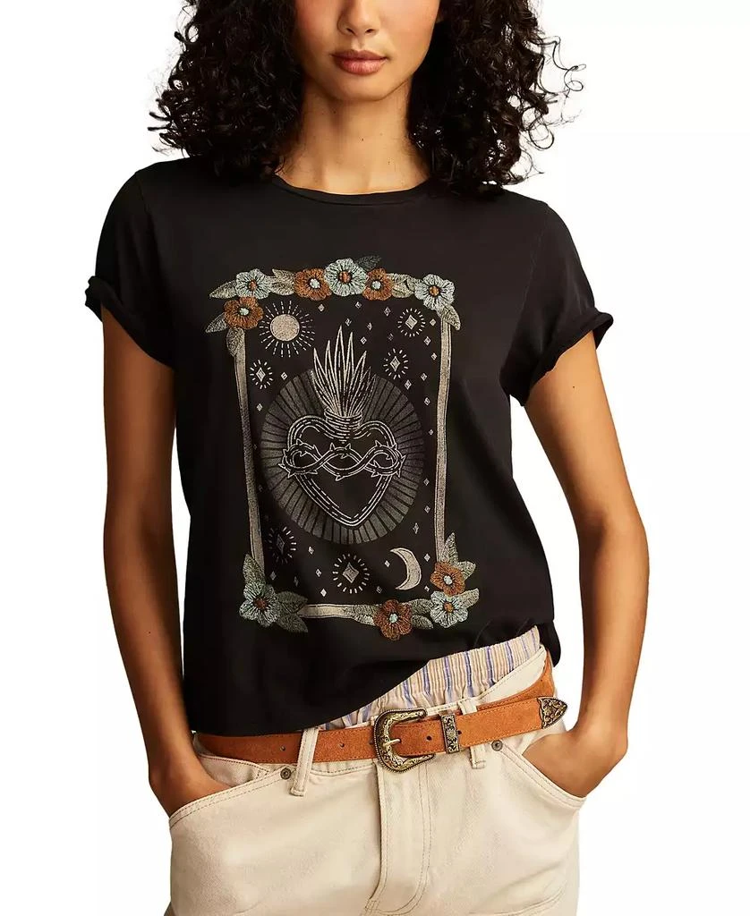 Lucky Brand Women's Sacred Heart Classic Graphic Print T-Shirt 1