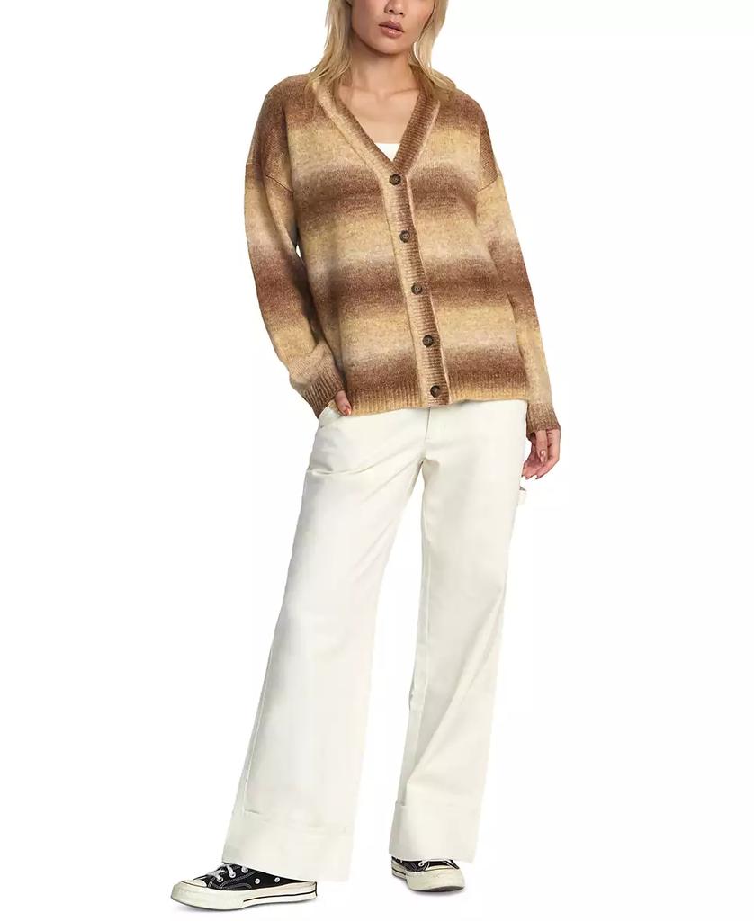 RVCA Juniors' Here We Are Cardigan Long-Sleeve Sweater
