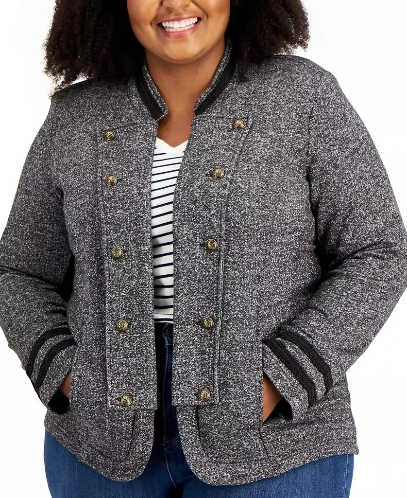 Tommy Hilfiger Plus Size Military Band Jacket 3
