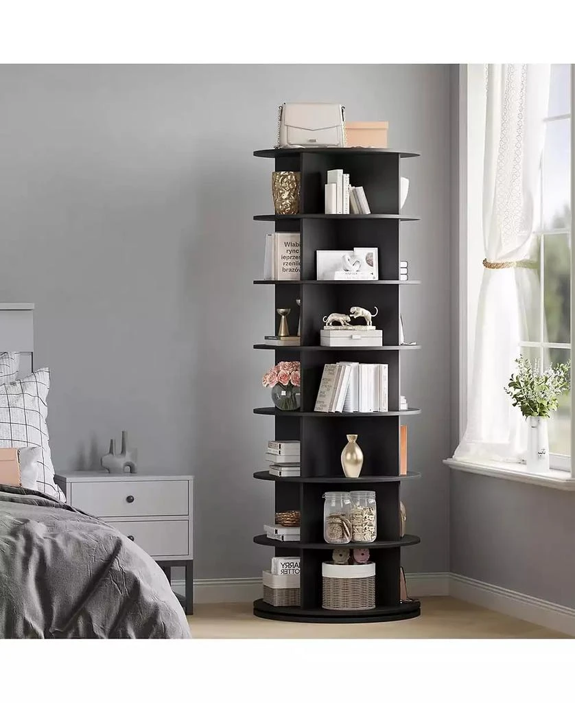 gaomon 7 Tier Rotating Shoe Rack Tower,360°Revolving Free Standing Spinning Organizer,Vertical Spinning Shoes Display,Rotate Shoes Closet Organization 8