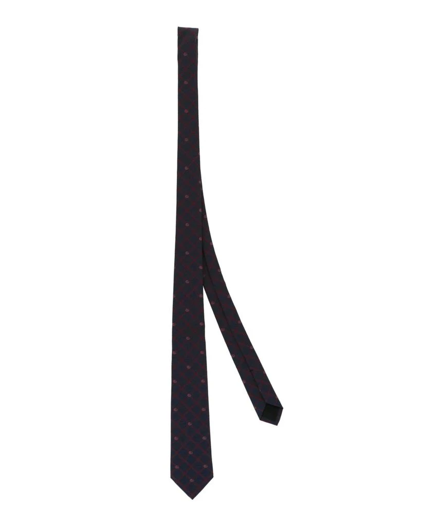 Gucci Double G and Check Silk Jacquard Tie 2