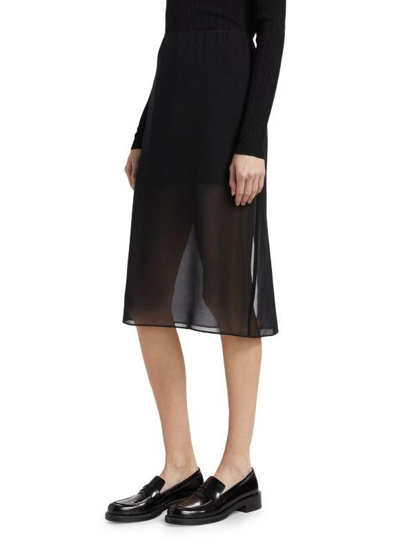 Vince Sheer Silk-Blend Pencil Skirt 3