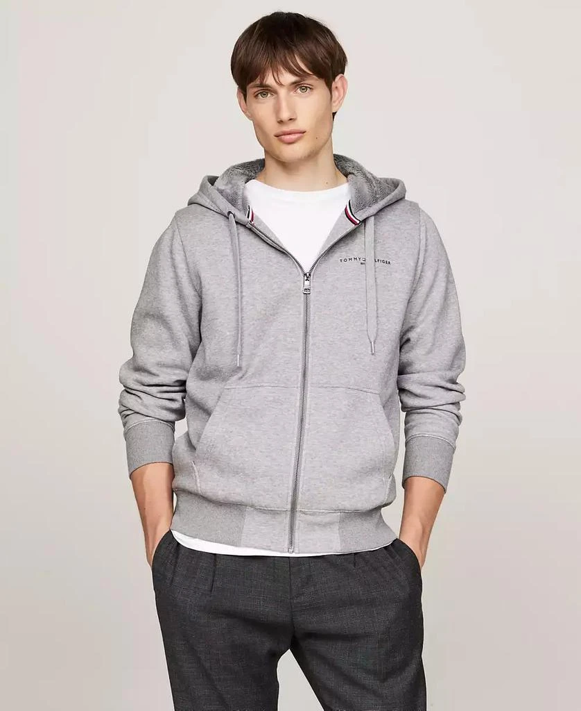 Tommy Hilfiger Men's Logo Fur-Lined Zip-Up Hoodie 1