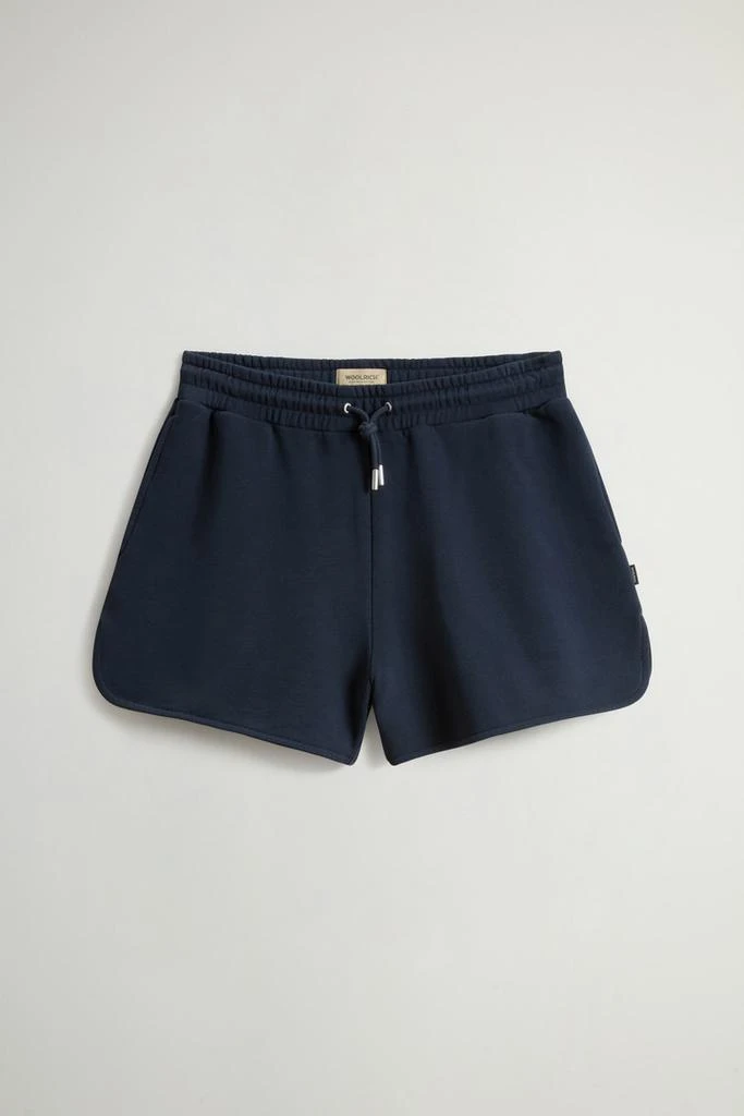 Woolrich Pure Cotton Fleece Shorts - Women - Blue 4