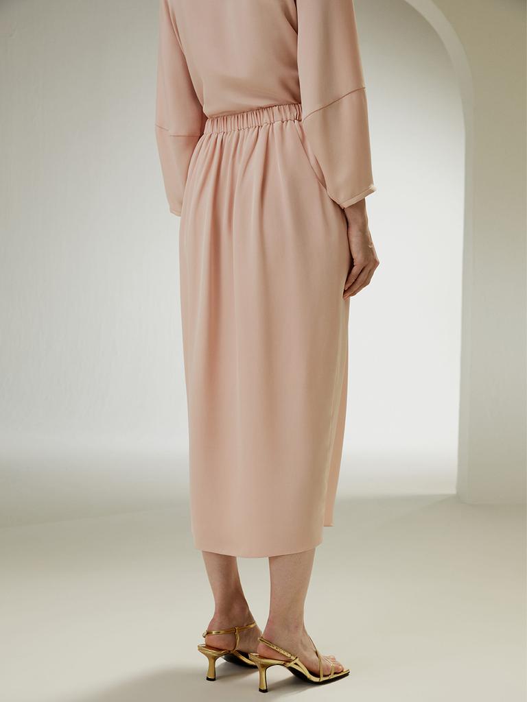 LILYSILK Blossom Skirt with Elastic Waistband and Side Pockets