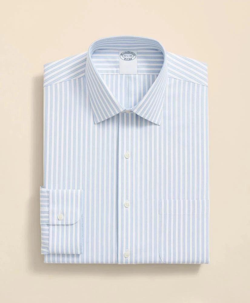 Brooks Brothers Stretch Supima® Cotton Non-Iron Ainsley Collar, Stripe Dress Shirt 3