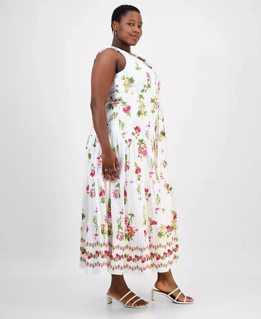 Taylor Plus Size Floral V-Neck Sleeveless Maxi Dress 3