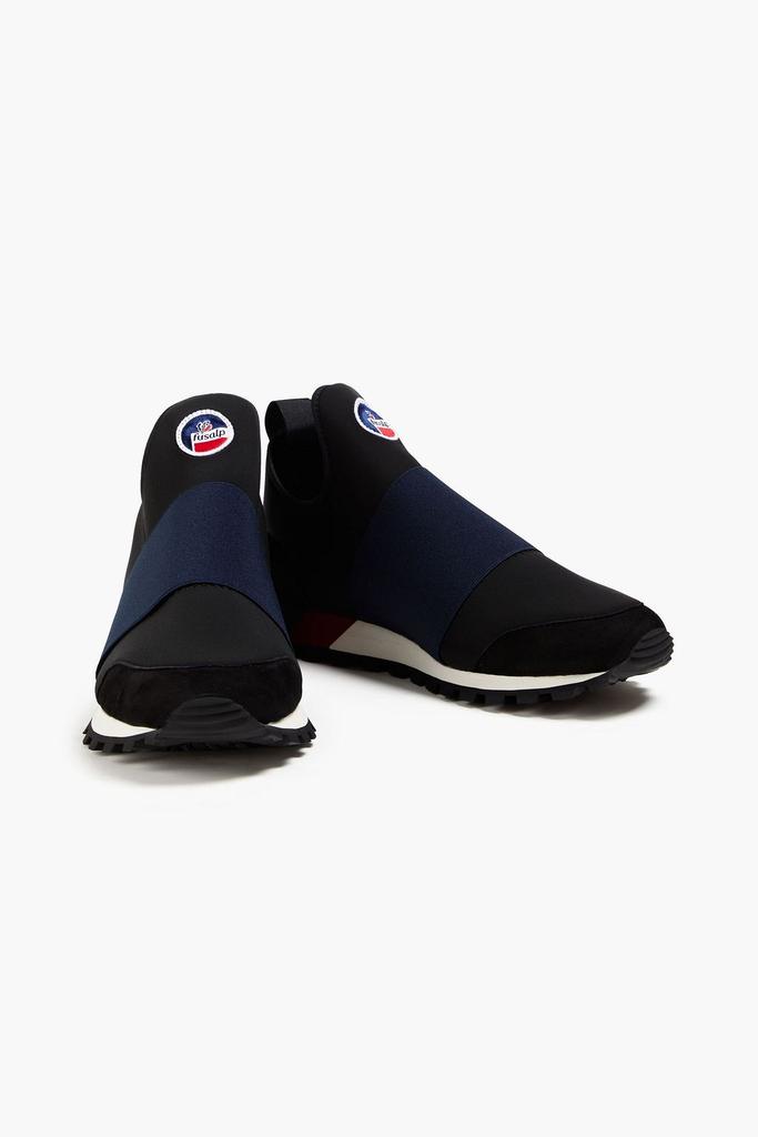 NATIONAL STANDARD + Fusalp Marly suede-trimmed neoprene sneakers