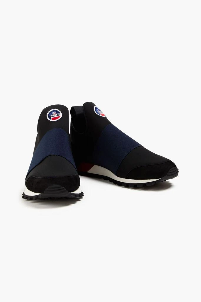 NATIONAL STANDARD + Fusalp Marly suede-trimmed neoprene sneakers 2