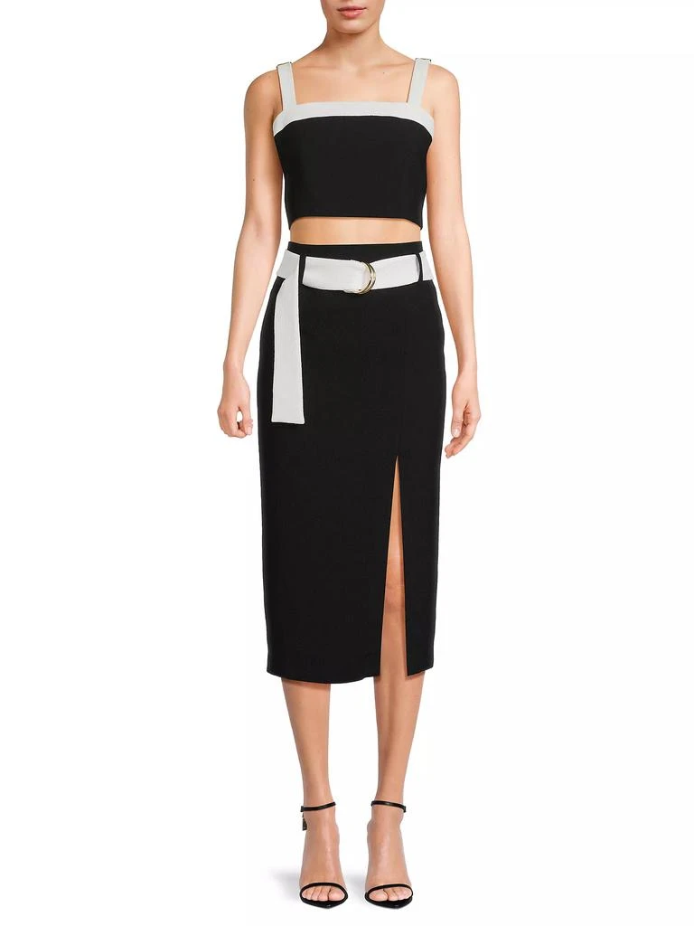 Black Halo Katriona Belted 2-Piece Skirt Set 3