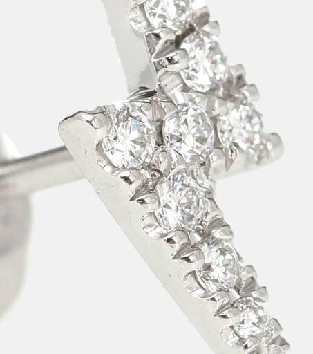 Maria Tash Lightning Bolt 14kt white gold single earring with diamonds 4