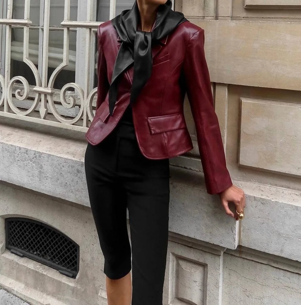 LaMarque Lamarque - Valentina Micro Leather Blazer 5