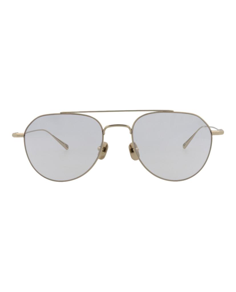 Brioni Round-Frame Titanium Sunglasses