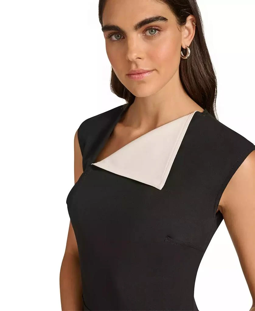 Calvin Klein Women's Colorblocked-Neck A-Line Midi Dress 5