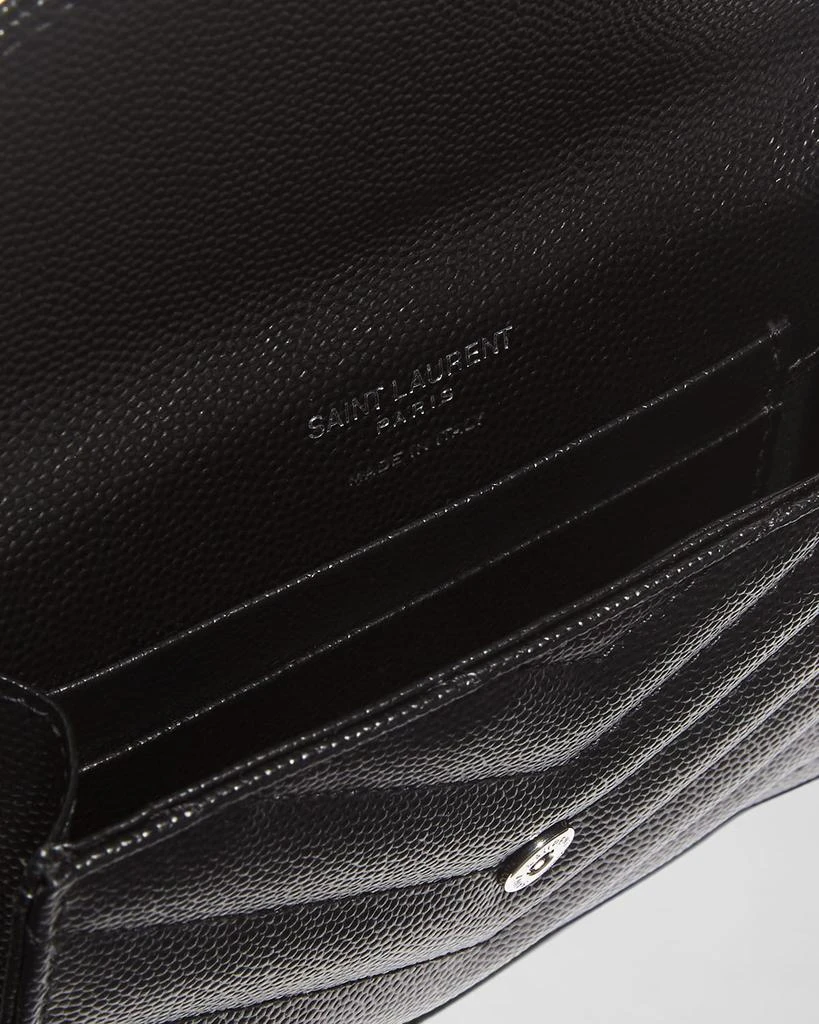Yves Saint Laurent YSL Monogram Small Flap Wallet in Grained Leather 3