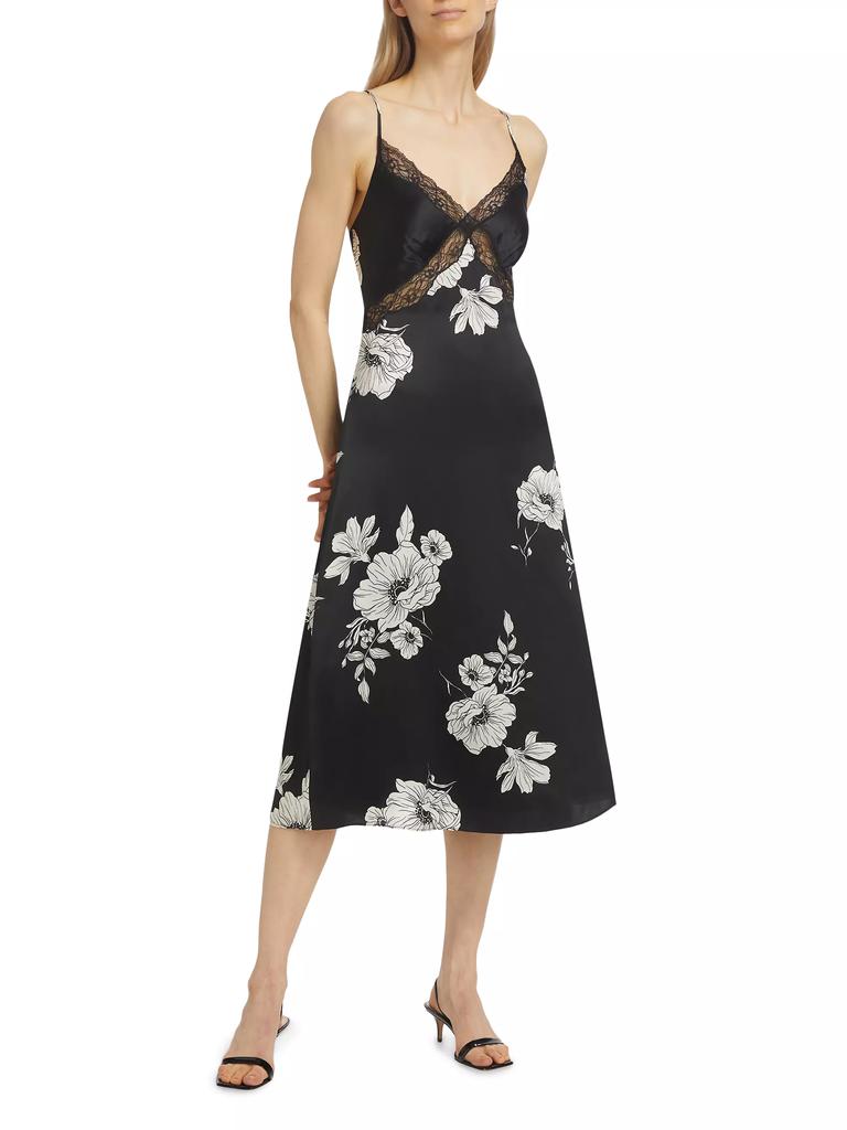 Cami NYC Marilyn Floral Silk Midi-Dress