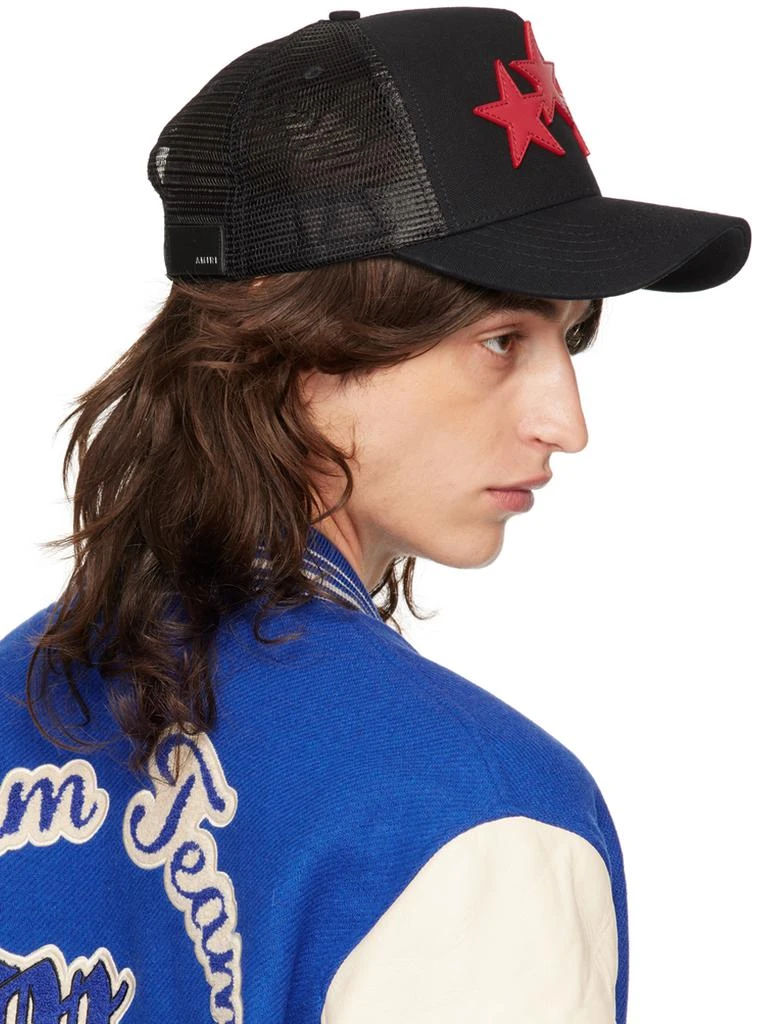 AMIRI Black & Red 3 Star Trucker Cap 3