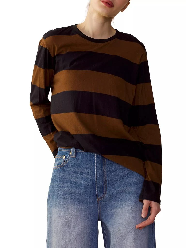 Cynthia Rowley Striped Long-Sleeve T-Shirt 1