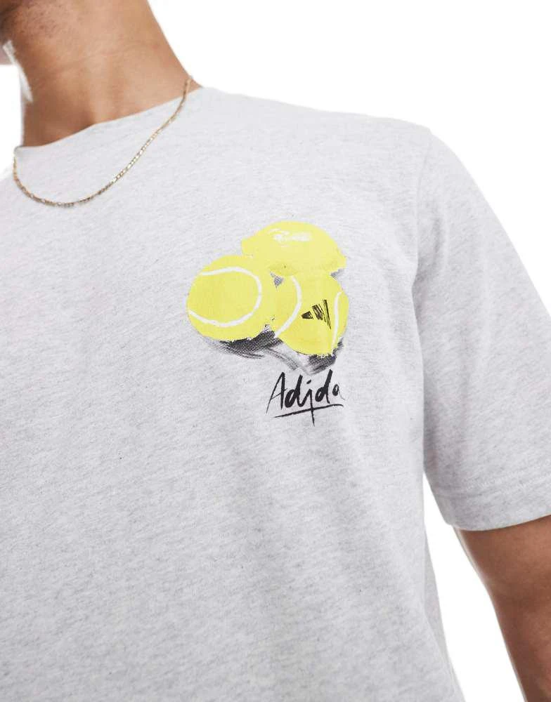Adidas adidas Sportswear t-shirt with lemon print in grey 4