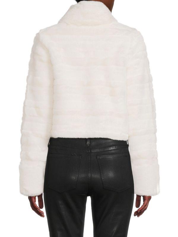 BELLE FARE Faux Fur Cropped Jacket