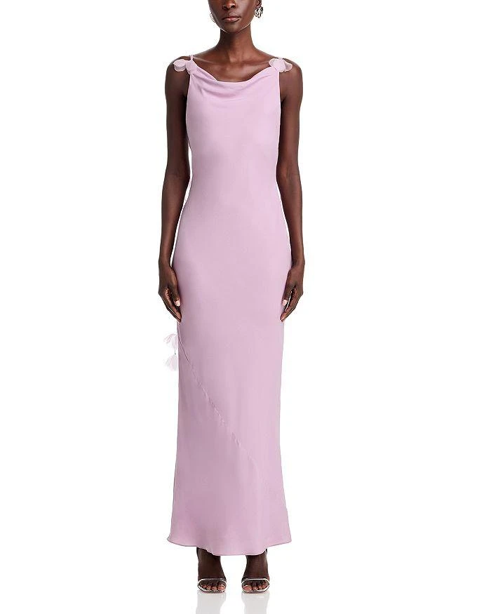 Cult Gaia Nymeria 3D Floral Open Back Gown 7