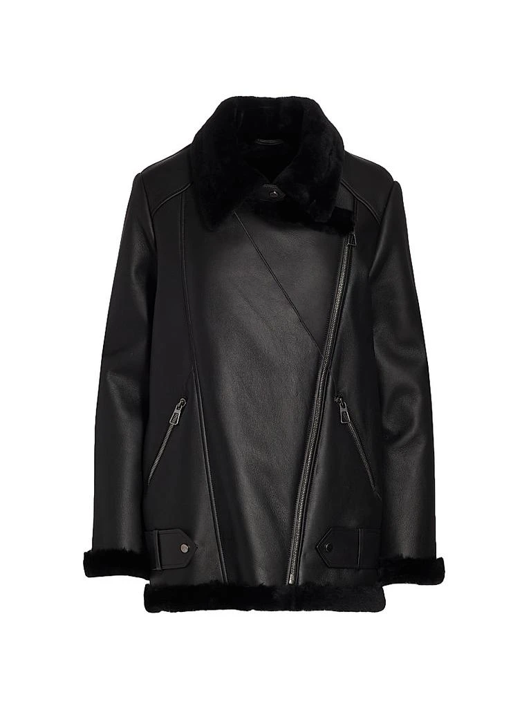 The Fur Salon Shearling Lamb & Nappa Leather Moto Jacket 1