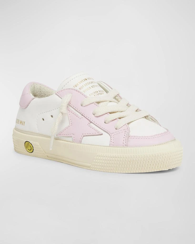 Golden Goose Girl's May Leather Star Sneakers, Toddler/Kids 2