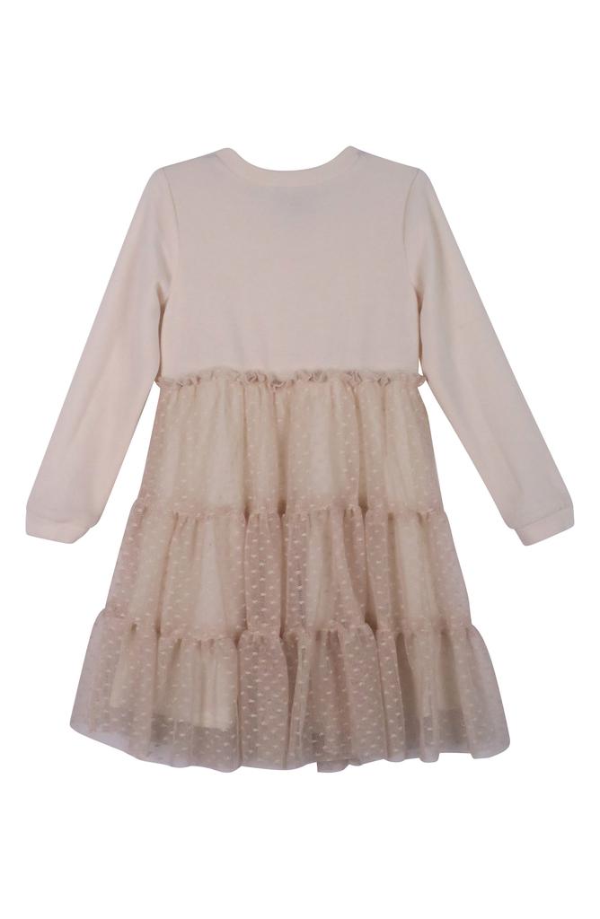 Zunie Kids' Long Sleeve Tulle Twofer Dress