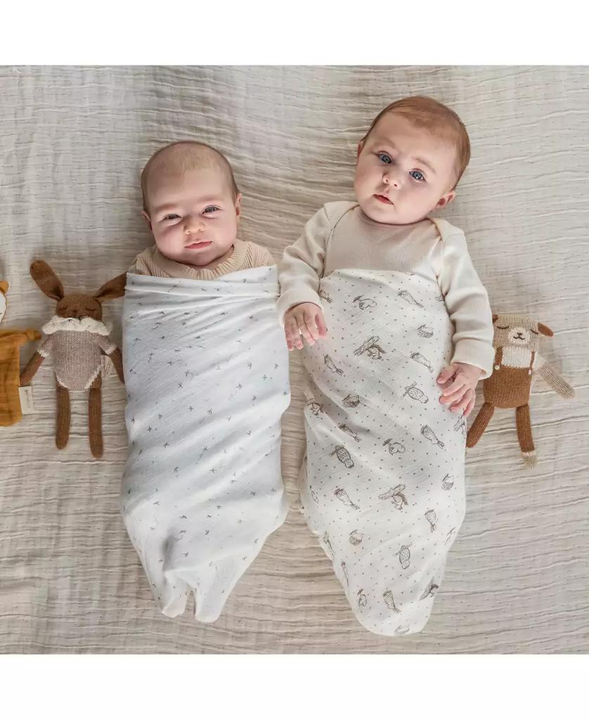 aden + anais Baby Girls Nature Swaddle Blankets, Pack of 2