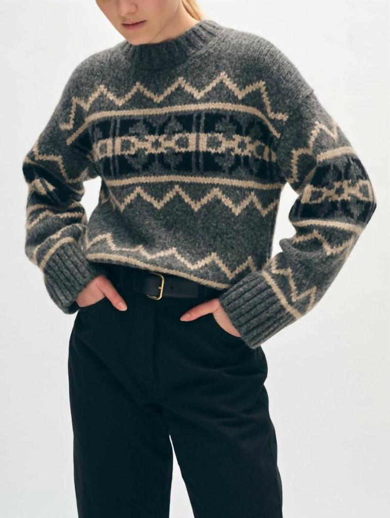 White + Warren White + Warren - Plush Alpaca Blend Fair Isle Crewneck Sweater