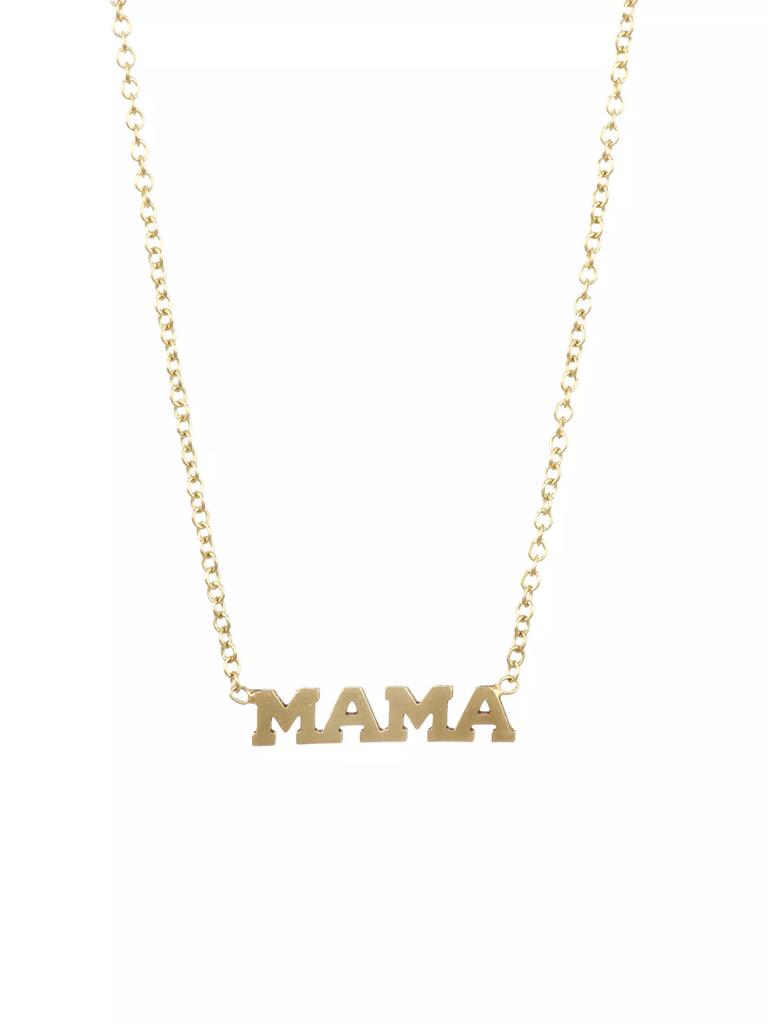 Zoë Chicco Itty Bitty 14K Gold Mama Necklace