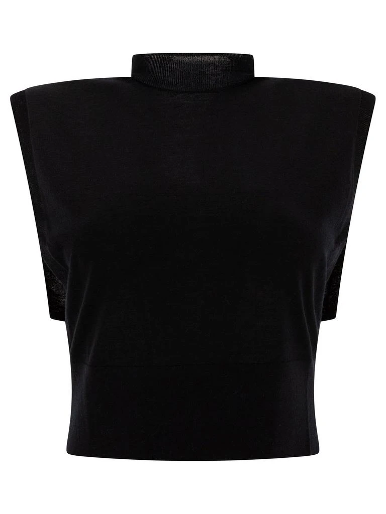 Max Mara Sportmax Quatto Mock Neck Sleeveless Top 1