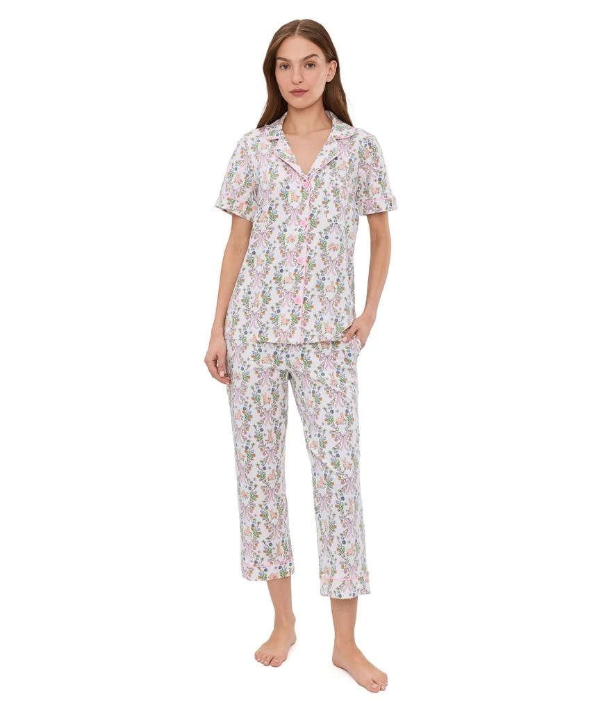 Bedhead PJs Short Sleeve Cropped Cotton Knit Pajama Set