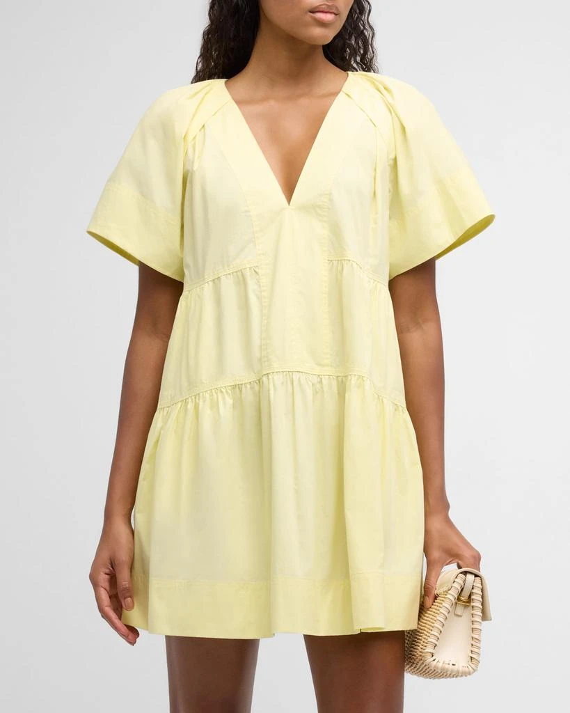 A.L.C. Camila Short-Oversized Sleeve Tiered Mini Dress 3
